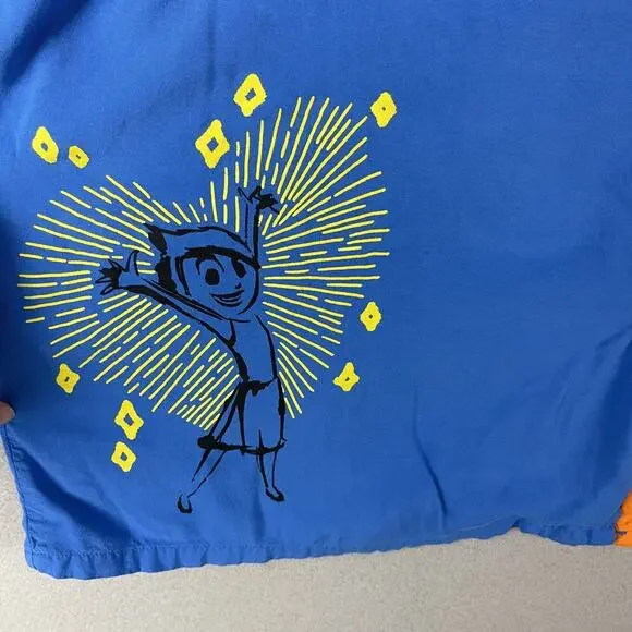 Disney Inside Out Joy Shirt Mens XXL 2XL Button Up Short Sleeve Lightweight - Picture 4 of 15